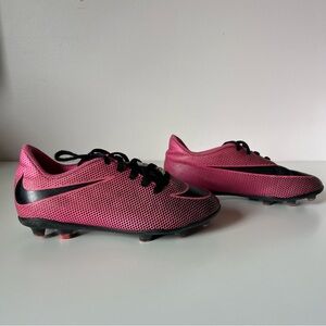 Girls Nike Pink and Black Soccer Cleats size 13